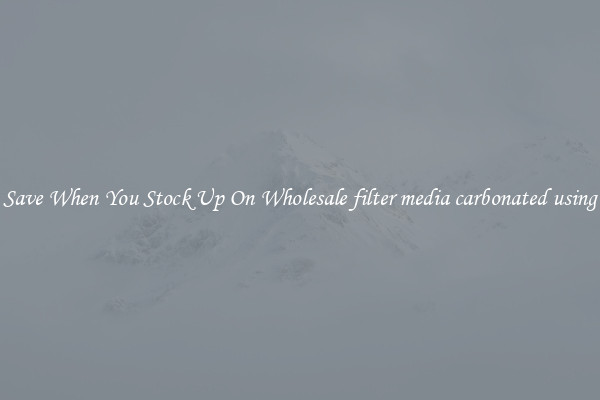 Save When You Stock Up On Wholesale filter media carbonated using