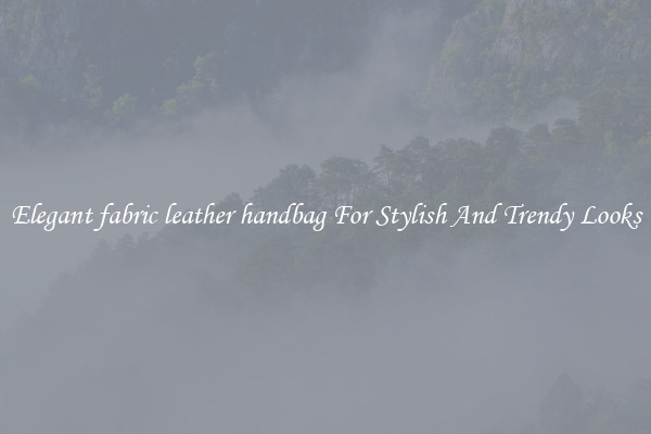 Elegant fabric leather handbag For Stylish And Trendy Looks