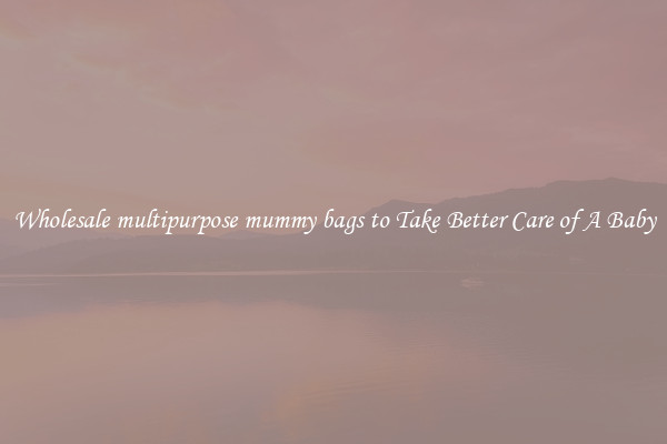 Wholesale multipurpose mummy bags to Take Better Care of A Baby