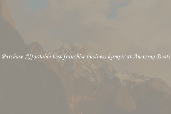 Purchase Affordable best franchise business kumpir at Amazing Deals