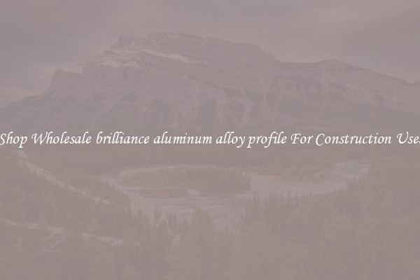 Shop Wholesale brilliance aluminum alloy profile For Construction Uses