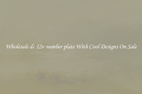 Wholesale dc 12v number plate With Cool Designs On Sale