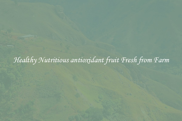 Healthy Nutritious antioxidant fruit Fresh from Farm